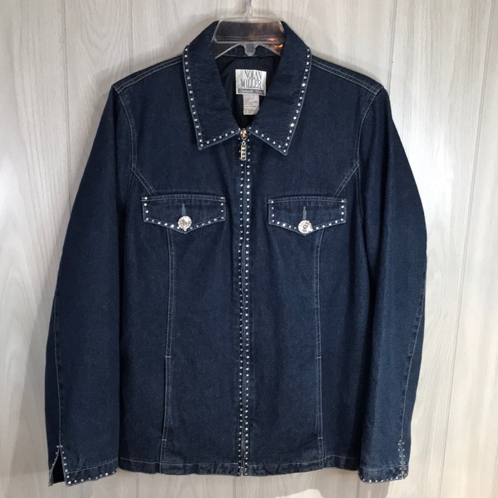 Nolan Miller Glamour Style jean jacket size Large